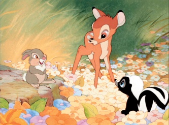 una scena del film Bambi